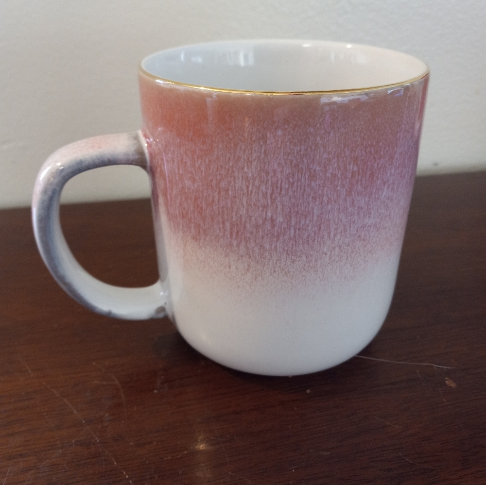 Orly Maison New York, New York Ombre Coffee Mug With Gold Rim Pink